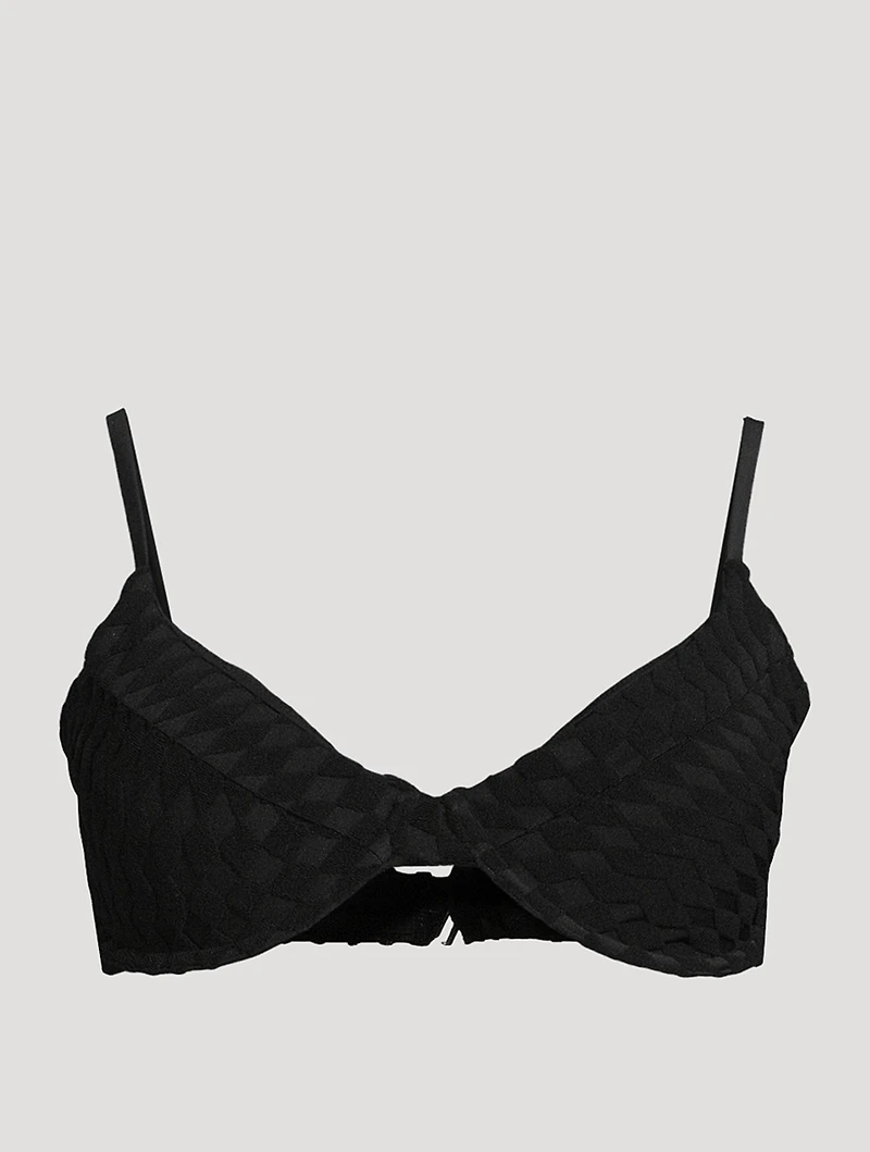 Jacquard Demi Bikini Top