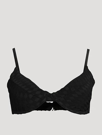 Jacquard Demi Bikini Top