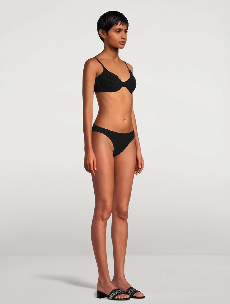 Jacquard Demi Bikini Top