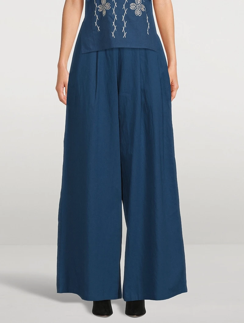 Acasia Cotton-Linen Pants