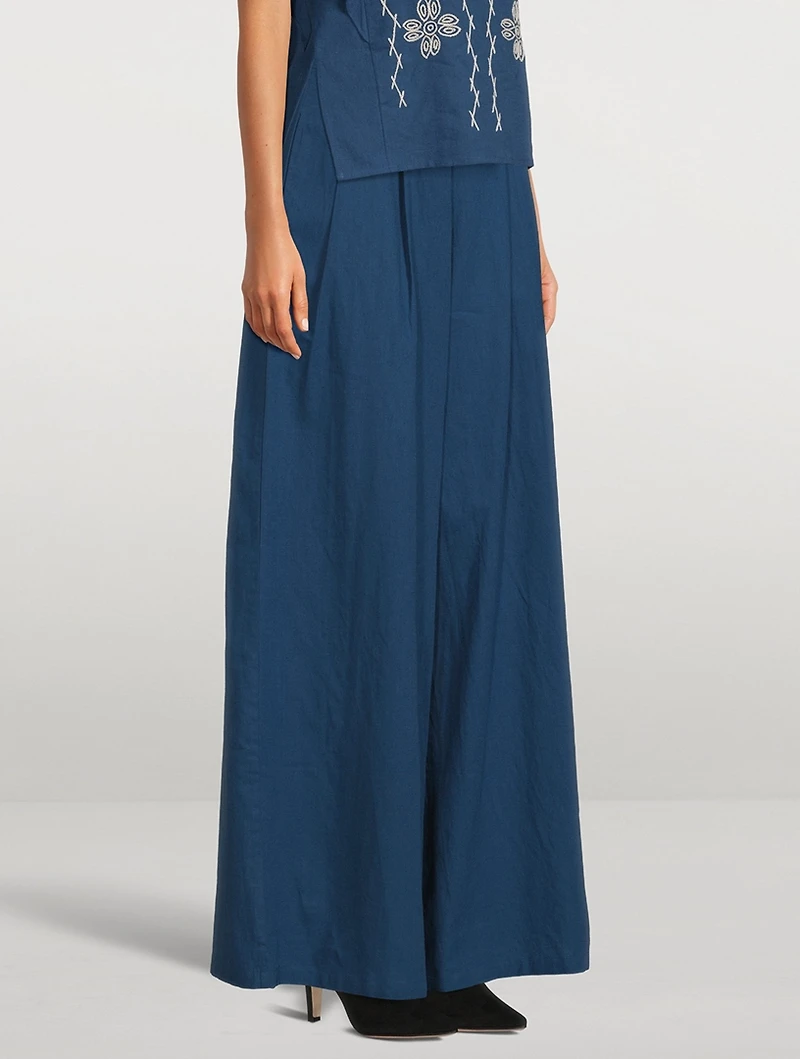Acasia Cotton-Linen Pants