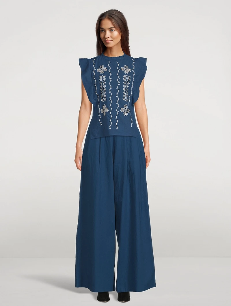Acasia Cotton-Linen Pants
