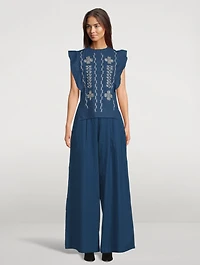 Acasia Cotton-Linen Pants