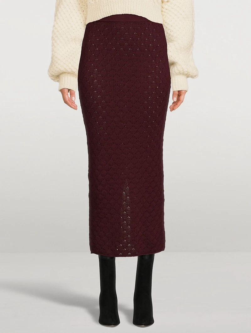 María Knit Alpaca Skirt