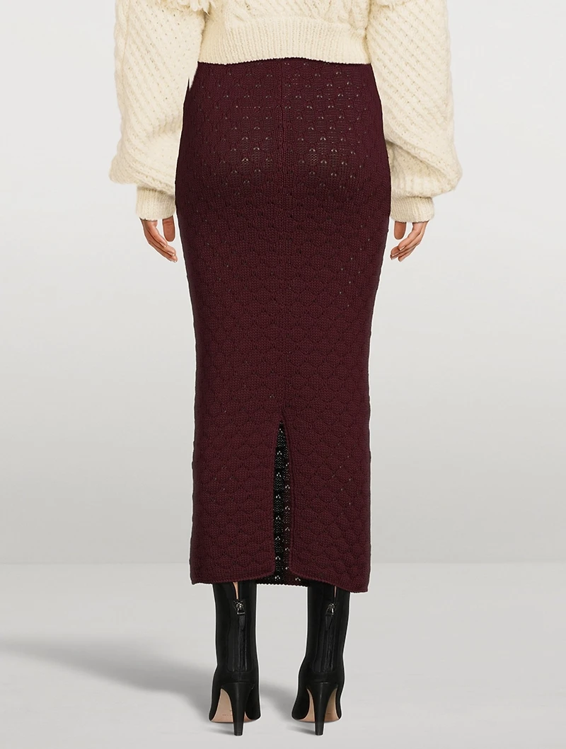 María Knit Alpaca Skirt