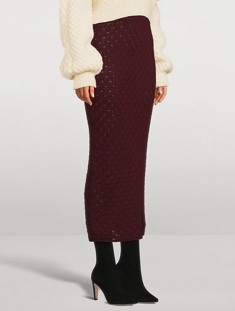 María Knit Alpaca Skirt