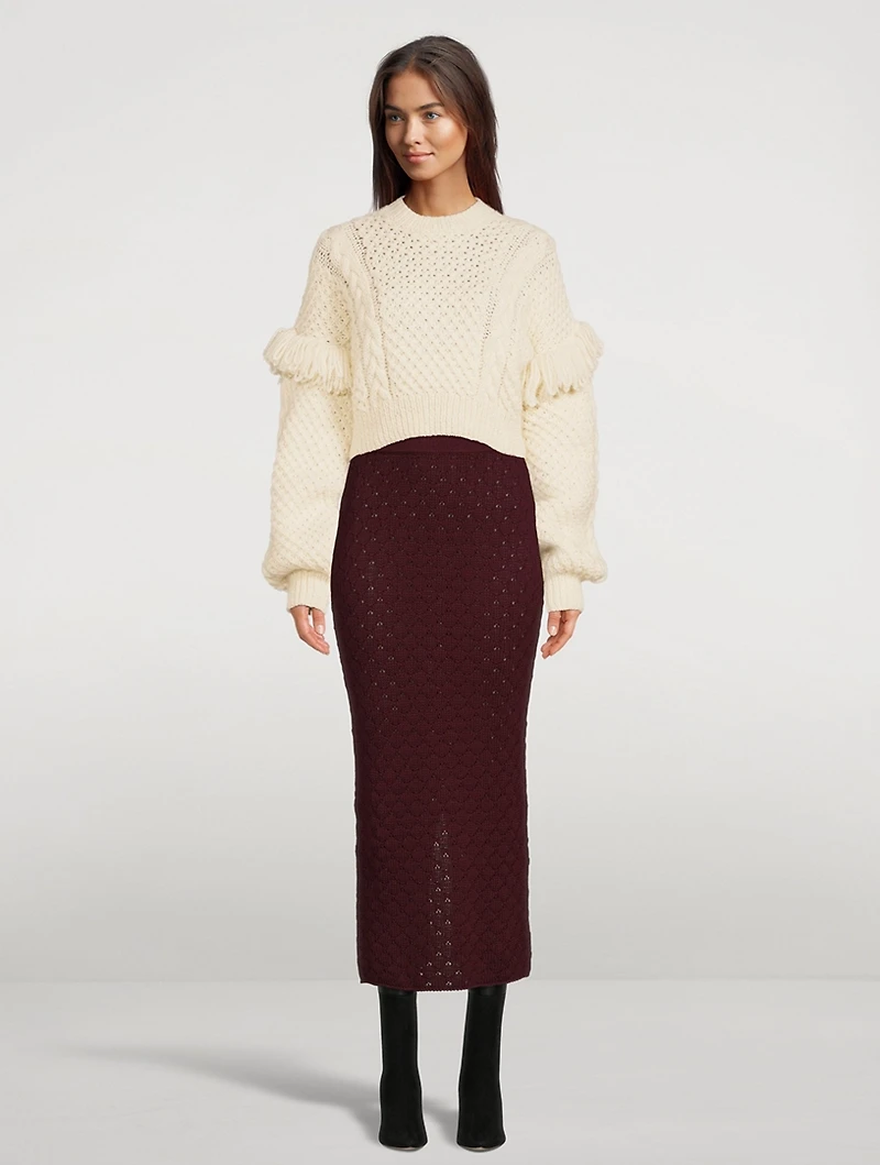 María Knit Alpaca Skirt