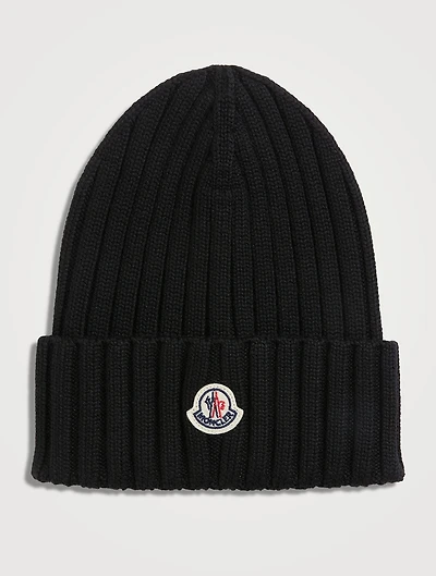 Ribbed Wool Toque With Logo