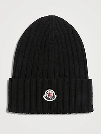 Ribbed Wool Toque With Logo