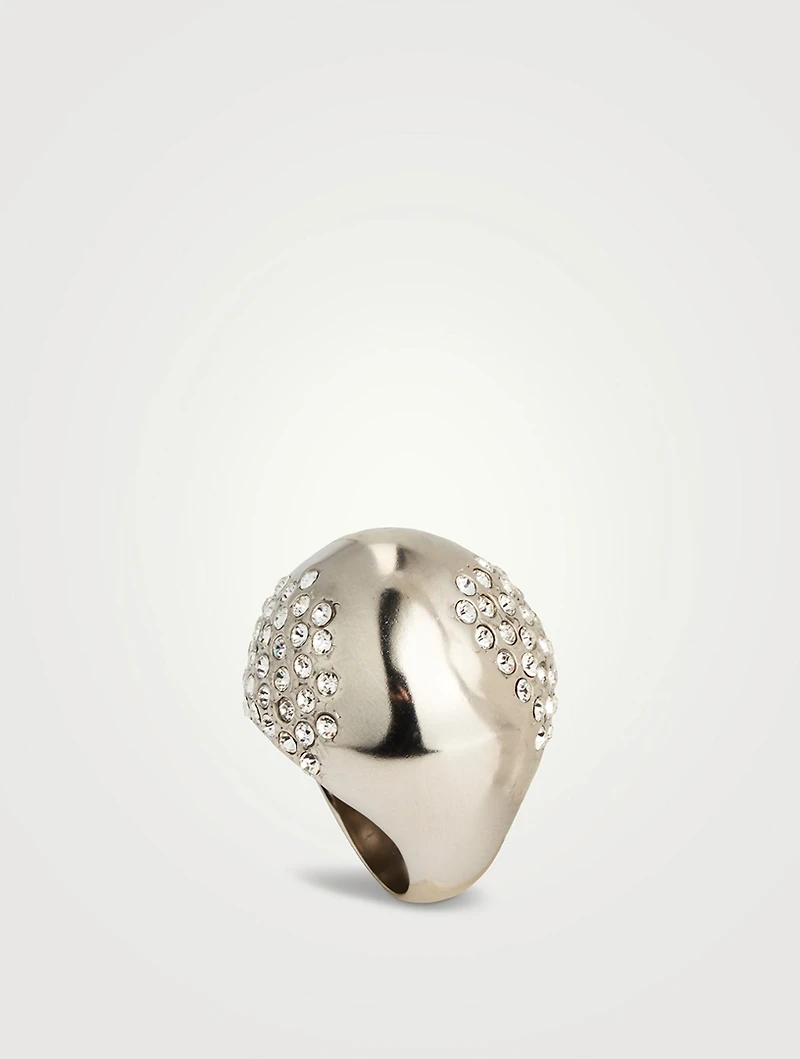 Crystal Edge Dome Ring