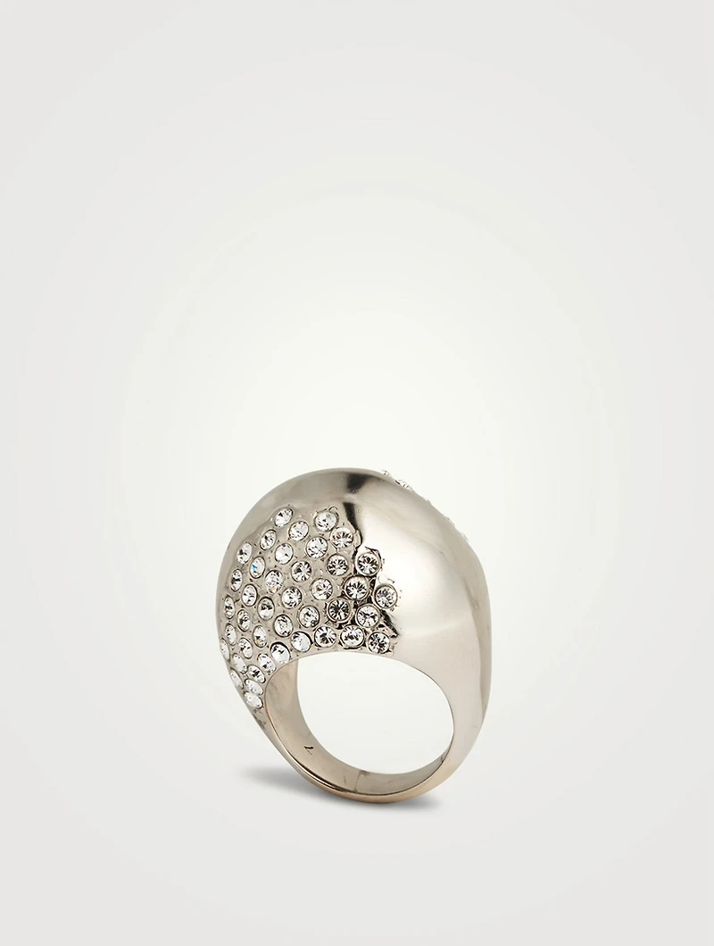 Crystal Edge Dome Ring