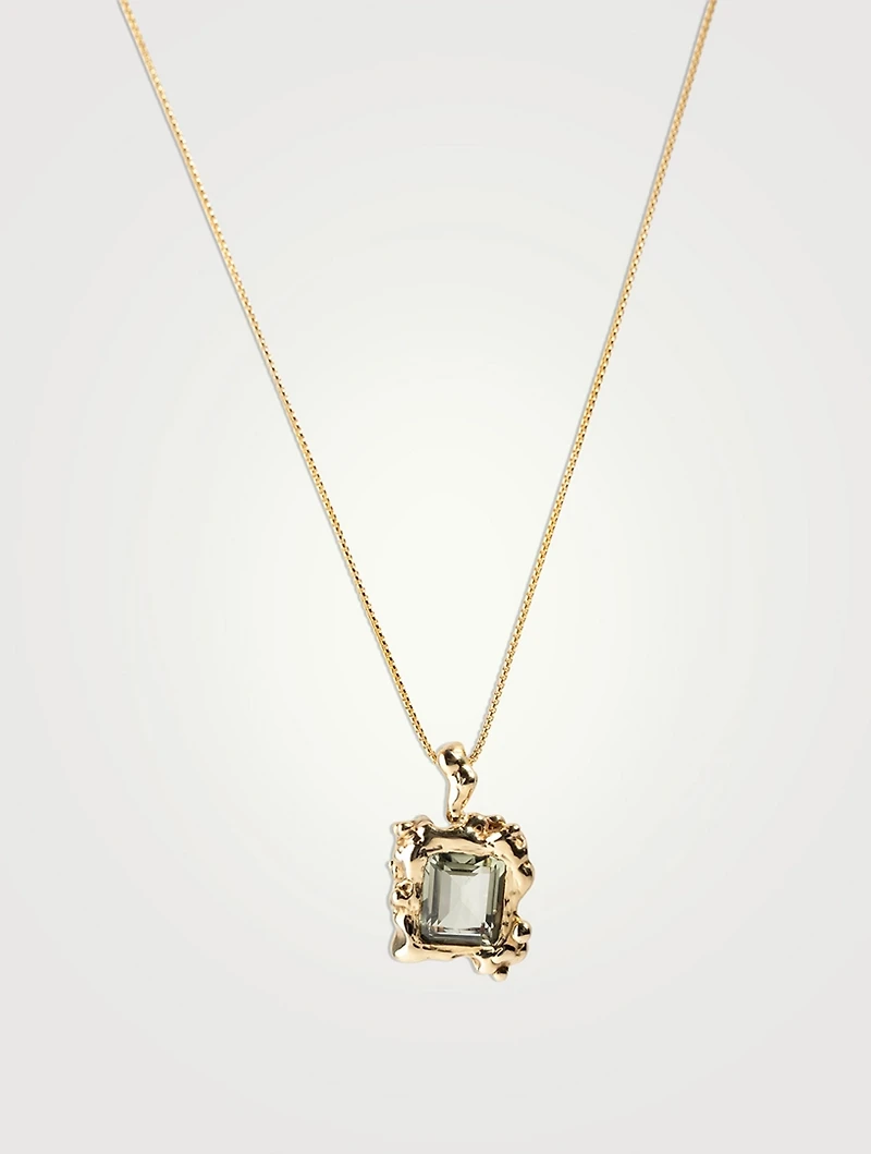 Cornice Necklace With Green Amethyst