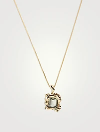 Cornice Necklace With Green Amethyst
