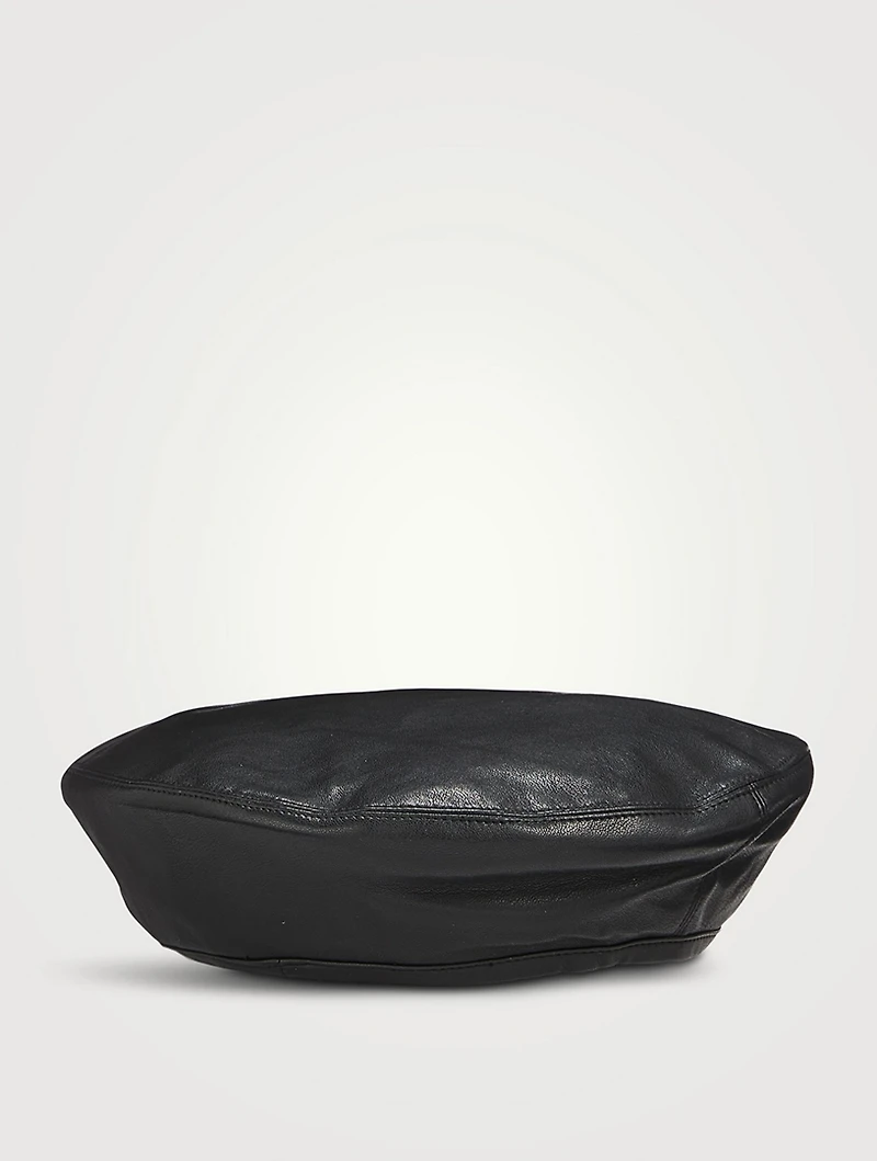 Freida Faux Leather Beret