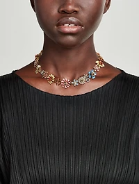 Primavera Necklace With Faux Pearls And Crystals