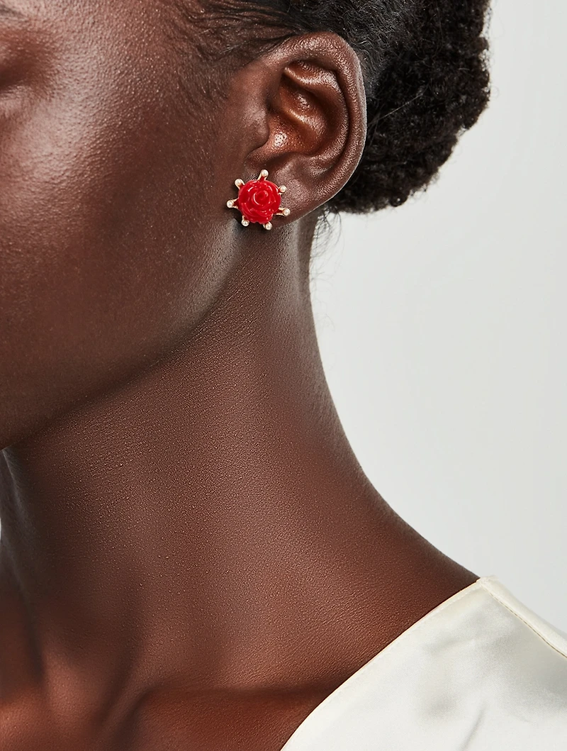 Tudor Rose Stud Earrings