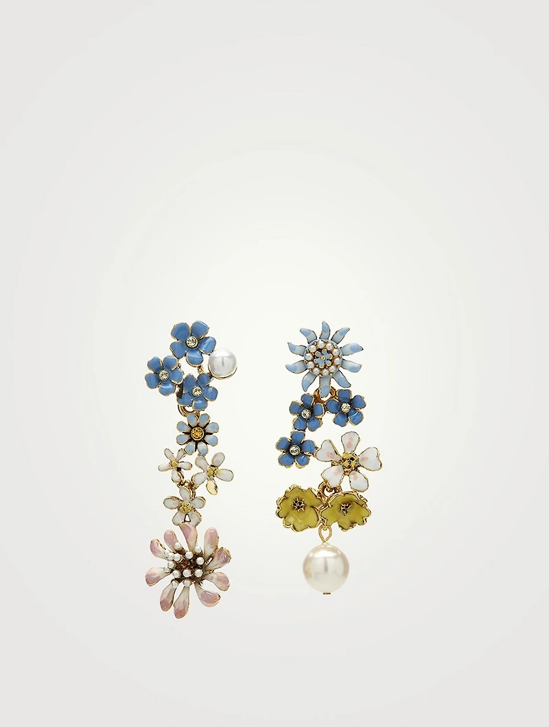 Faux Pearl Primavera Earrings With Faux Pearls And Crystals