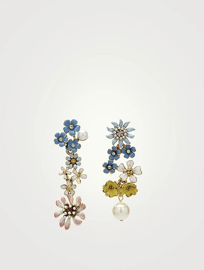 Faux Pearl Primavera Earrings With Faux Pearls And Crystals
