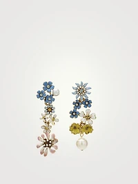 Faux Pearl Primavera Earrings With Faux Pearls And Crystals