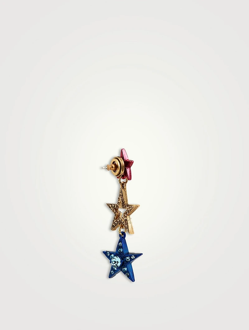 Starburst Drop Earrings With Crystals