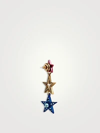 Starburst Drop Earrings With Crystals