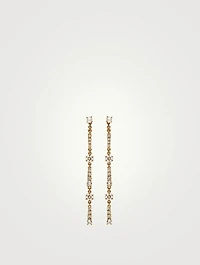 Florentine Long Drop Earrings With Faux Pearls And Crystals