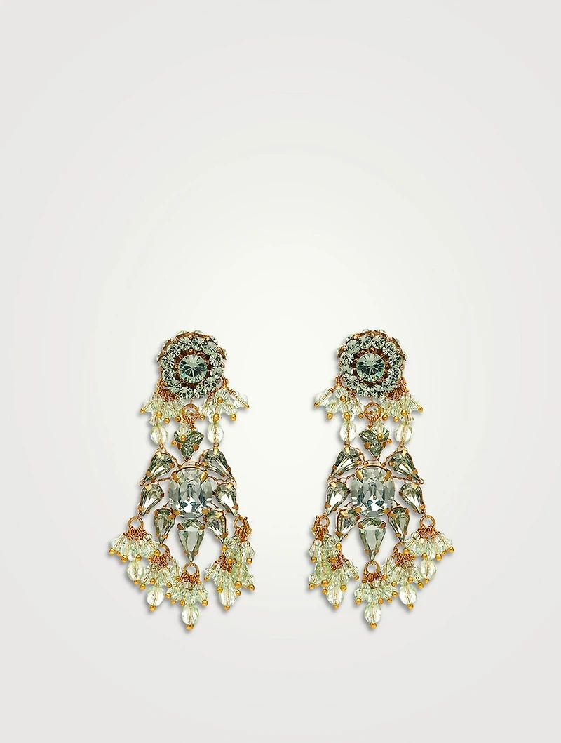 Palace Chandelier Earrings With Crystals