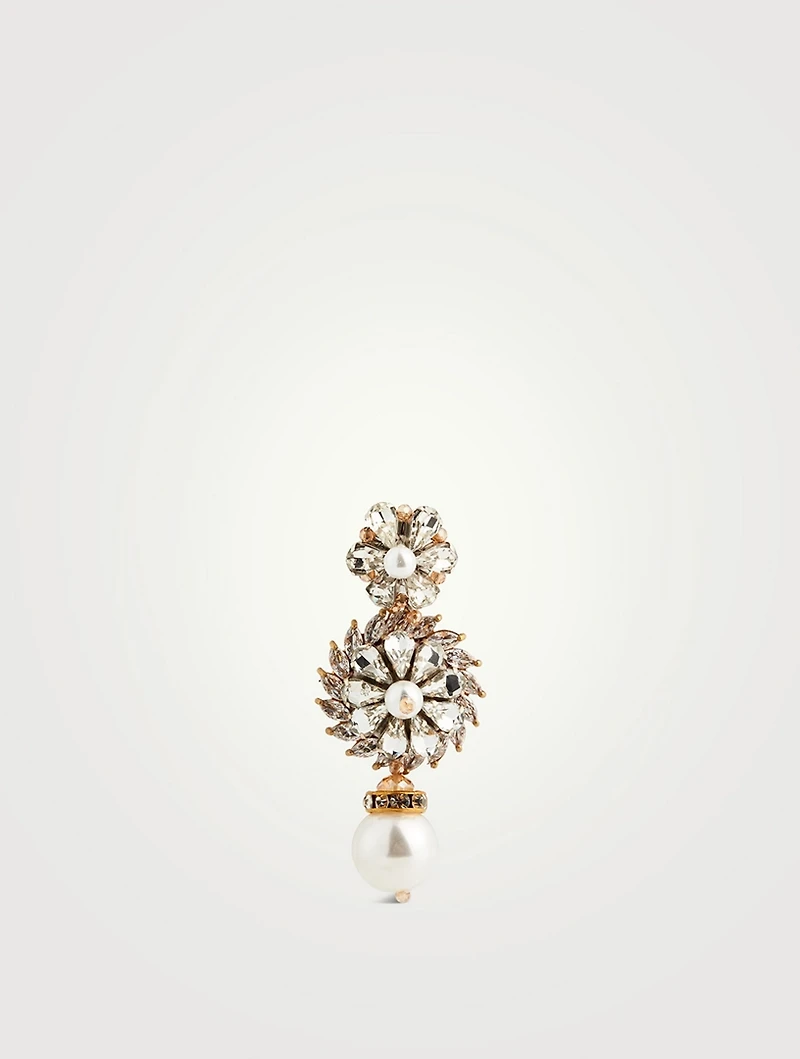 Pearl And Crystal Earrings