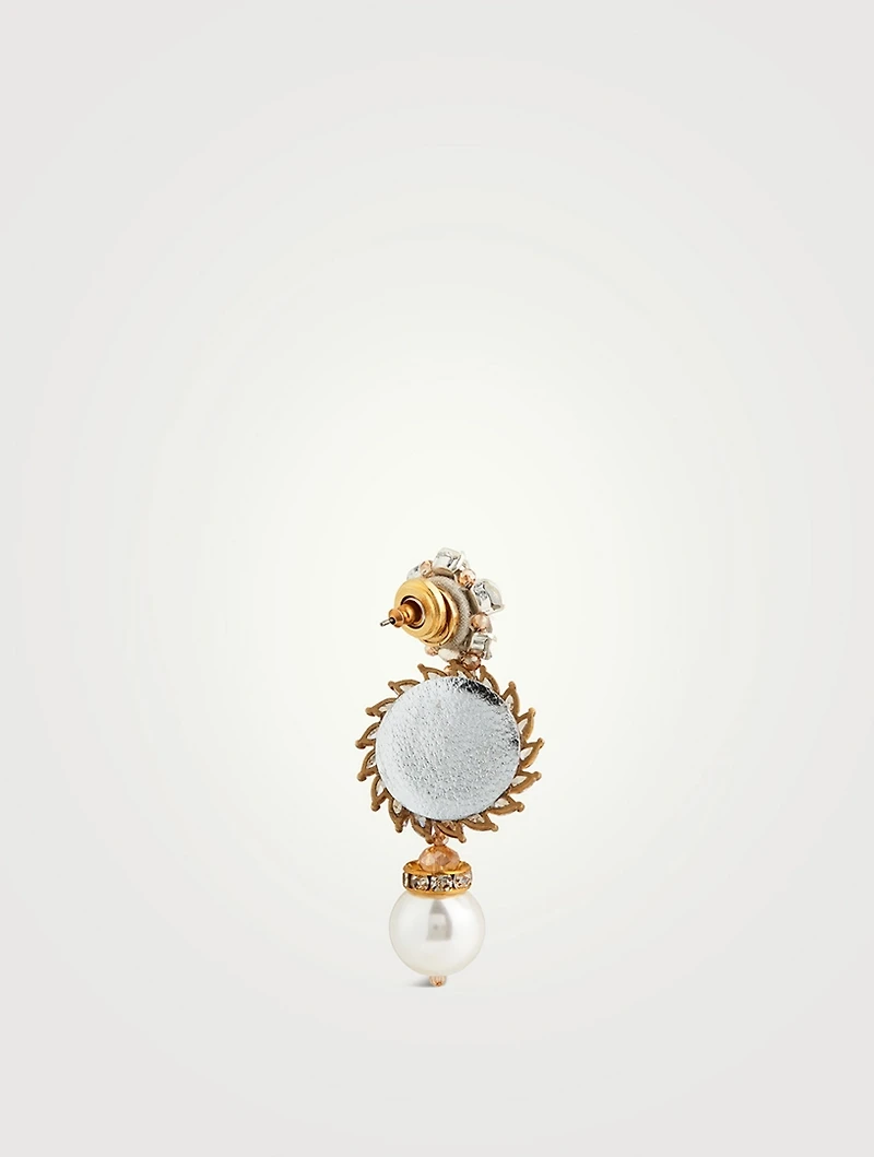 Pearl And Crystal Earrings
