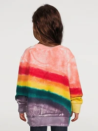Rainbow Towelling Fleece Sweatshirt
