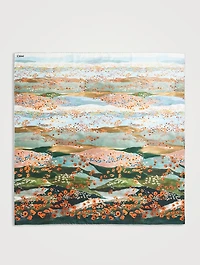 Poppy Print Silk Scarf
