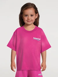 Kids Cotton T-Shirt With Political Logo