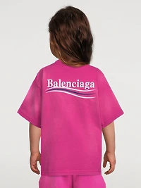 Kids Cotton T-Shirt With Political Logo