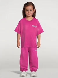 Kids Cotton T-Shirt With Political Logo