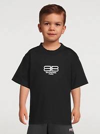 Kids Cotton T-Shirt With BB Paris Icon Logo