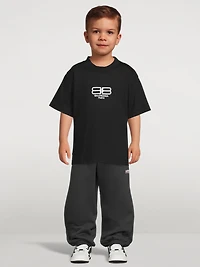 Kids Cotton T-Shirt With BB Paris Icon Logo