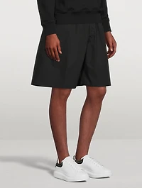 Cotton Wide-Leg Shorts