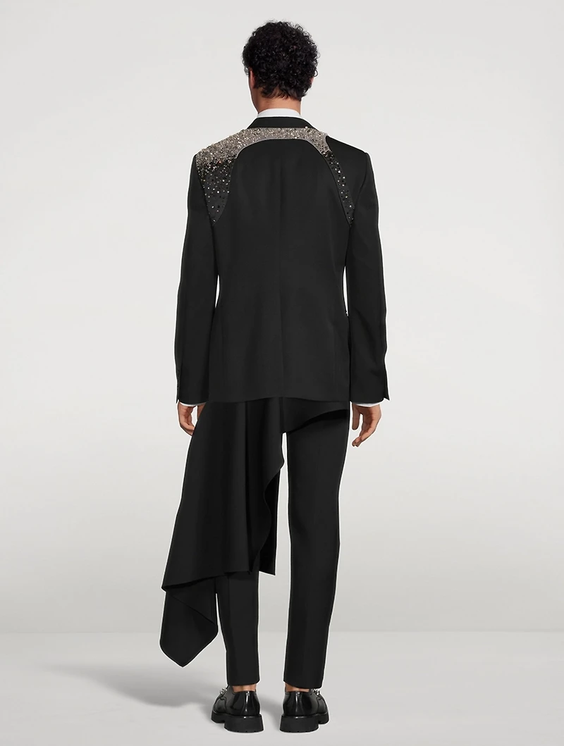 Wool Embellished Harness Jacket
