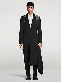 Wool Embellished Harness Jacket