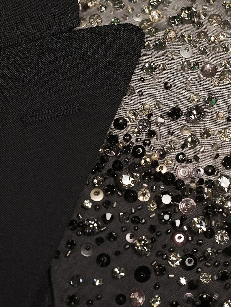 Wool Embellished Harness Jacket