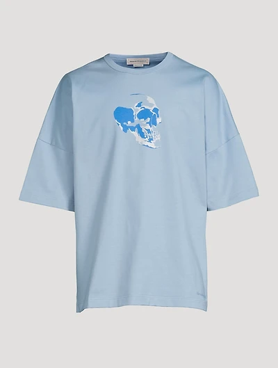 Stencil Skull Cotton T-Shirt