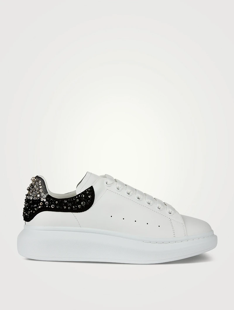 Glitter Oversized Leather Sneakers