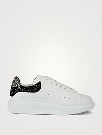 Glitter Oversized Leather Sneakers