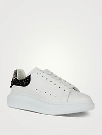 Glitter Oversized Leather Sneakers