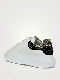 Glitter Oversized Leather Sneakers