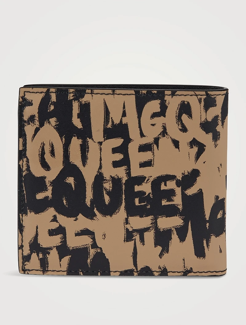 Graffiti Leather Billfold Wallet