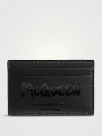 Leather Graffiti Card Holder