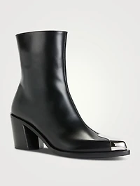 Punk Leather Ankle Boots