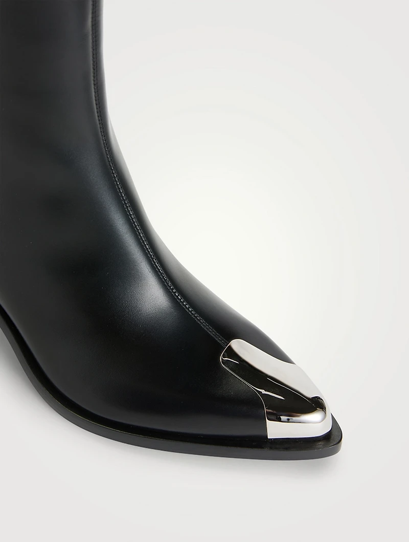 Punk Leather Ankle Boots