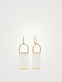 Beaded Michif Woven Dangler Earrings